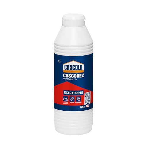 Cascola Cascorez Extra, Cola branca extra forte de fácil aplicação, Cola de PVA com secagem transparente, Cascorez Extra para colagens de alto desempenho, 1x500g