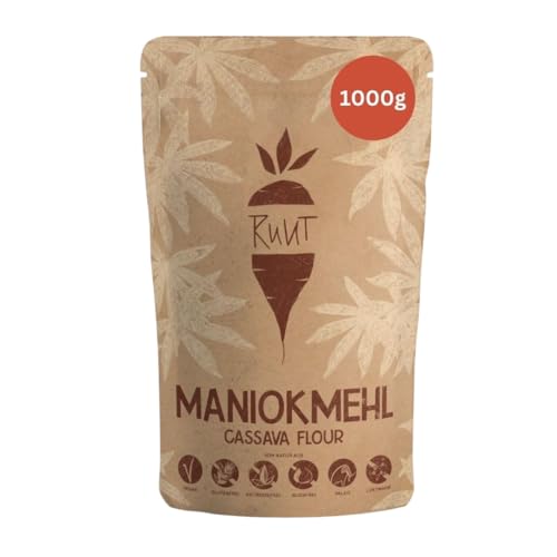 Ruut Maniokmehl / 100% Natürlich/Paleo/Vegan/Glutenfreies Mehl / 1000 g/Nussfrei Backen/Gesundes Brot Backen/Getreidefrei/Autoimmun Ernährung (AIP) / low-FODMAP/Ohne Zusätze