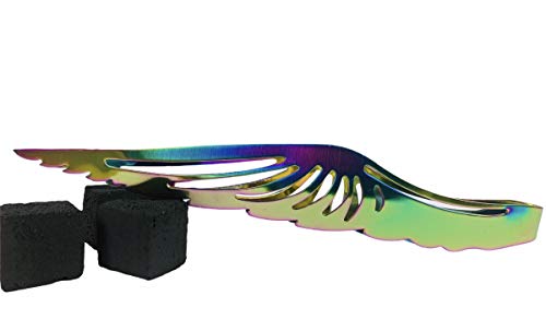 Hookahrized Shisha Kohle Zange | Wing Flügel Design | Rainbow | 23 cm | Aluminium – Bild 5