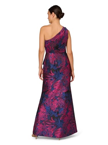 Image of Adrianna Papell One Shoulder Jacquard Gown