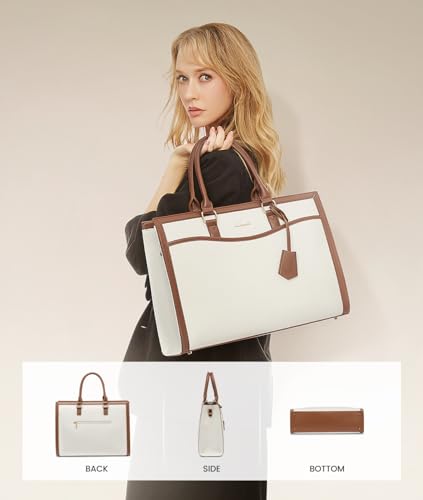 Image of LOVEVOOK Laptop Tote Bag for Women, Office Work Bag Briefcase fit for Laptop, Large Capacity Teacher Bag Handbag