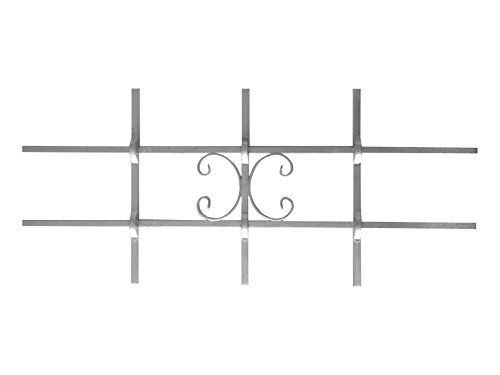 Fenstergitter Sicherheitsgitter Fenster feuerverzinkt 'Luna' 800 x 350 mm