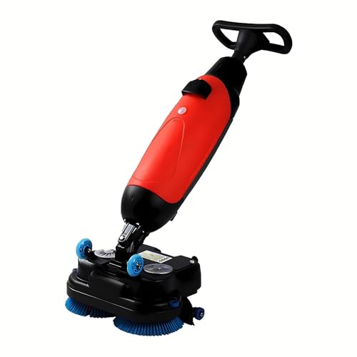 Lissontine Pulidora y Abrillantadora de Suelos Multifuncional, Fregadora Ligera, Cepillo Rotativo 360°, Fregadora de Suelos Comercial, Limpieza Profesional y Alta Eficiencia para Oficinas Red