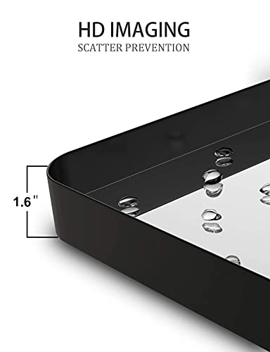 Nxhome Rectangle Metal Frame Wall Mirror - 18 X 28 Inch Bathroom Wall Mounted Vanity Mirror Rounded Corner Black Frame Decorative Mirrors For Bedroom Entryway Living Room #TOP5