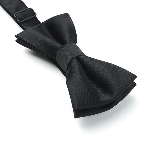 Image of HISDERN Bow Ties for Boys Pre Tied Toddler Bow Tie Adjustable Kids Bowties Clip On Fun Patterned Bowties for Wedding Party