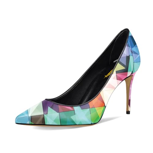 Milooey shoes Closed Pointed Toe Pumps for Women Elegant Stiletto High Heels Slip On Daily Shoes for Party Work Dress Size 4-16 US