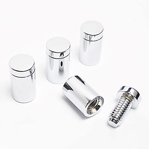 Image of ArtToFrames 19x25mm Polished Chrome Acrylic Standoff - 4 Pack with Screws and Anchors