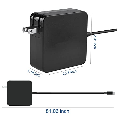 Cargador AC 45W USB-C para Lenovo ThinkPad X1 Tablet miniatura 3