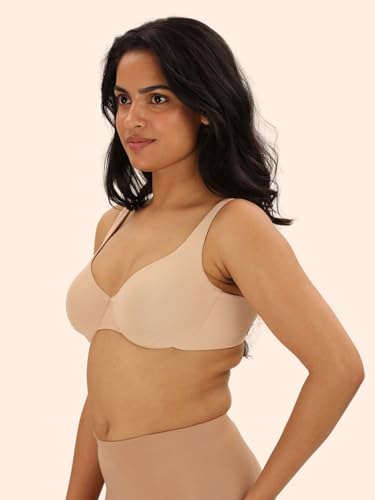 Image of Women Underwired Minimizer Bra with Adjustable Straps | Seamless and Invisible | Non-Padded Full Coverage and Breathable Bra | Light Minimising Effect