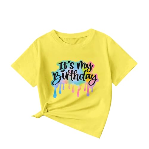 Image of It's My Birthday Girl Shirt 4th 5th 6th 7th 8th 9th 10th 11th 12th Graphic Tee for Kids Party Cute Girls Tshirts Tees