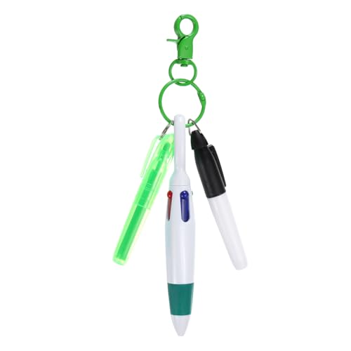 Mini surligneur vert PATIKIL anti-perte avec bobine rétractable et stylo de bureau à clip