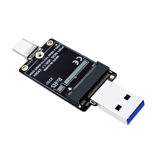 Caja adaptadora M.2 con USB A y USB C doble header miniatura 1