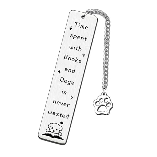 Marcapáginas con forma de perro para mujeres, regalos para amantes de los libros, regalos para mejores amigas, jubiladas, maestras, amantes de los perros, mamás de perros, niñas y niños