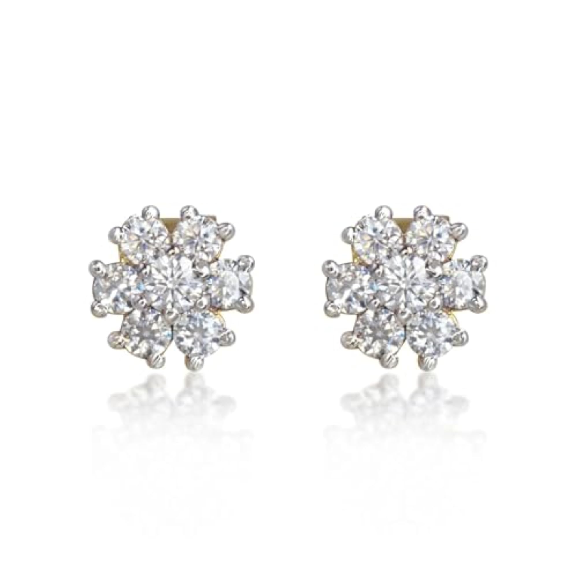 Women's 925 Sterling Silver Moissanite Stud Earrings