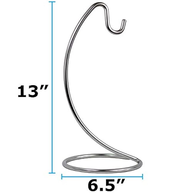 Blue Donuts Modern Banana Hanger - Chrome Banana Stand for Kitchen Countertop