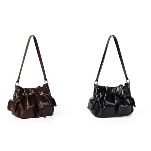 Sac sous les bras tendance en cuir PU souple et léger de style coréen - 5