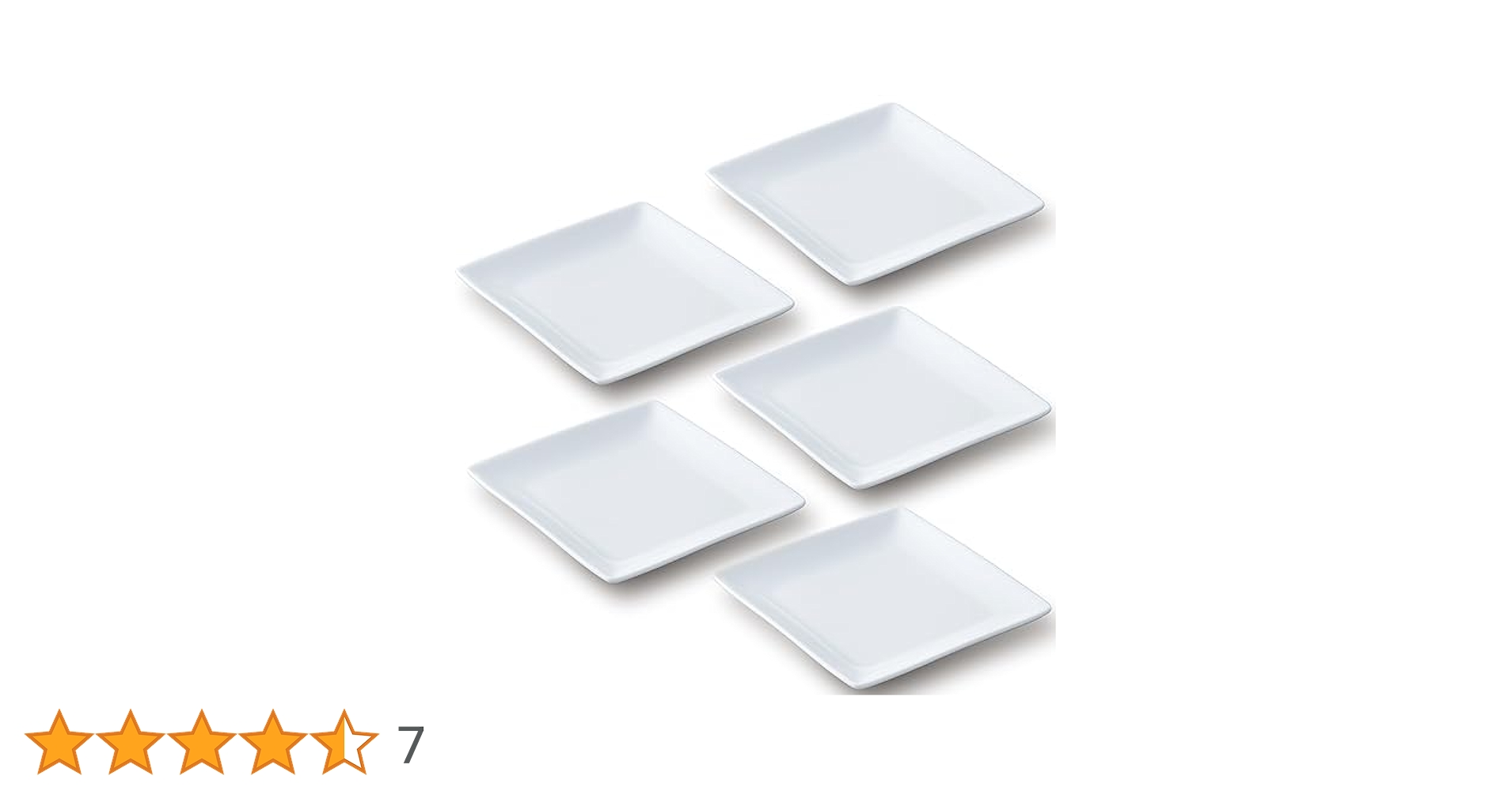 Amazon | 【5枚セット】スクエアー プレート13cm ホワイト 小皿