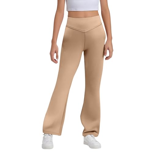 Girls Flare Leggings Bell Bottoms School Uniform Pants for Kids High Waisted Flared Leggings for Teen Girls3