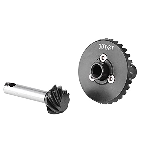 Dilwe RC Car Bevel Gear, Stainless Steel Heavy Duty Bevel Gear Set 30T/8T for Axial AR44 RC Car Part Accessory