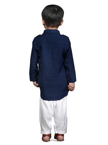 Image of POLKA TOTS Boys Cotton Pathani Set | Premium Pathani Kurta & Pyjama Set for Boys | Kurta Pajama for Kids Boy | Pathani Suit for Kids, Baby Boys & Toddlers | Ethnic Wear for Boy