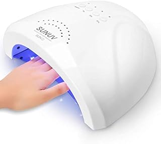 UV LED Nail Lamp, SUNUV Gel Nail Light for Nail Polish 48W UV Dryer with 3 Timers SUNone