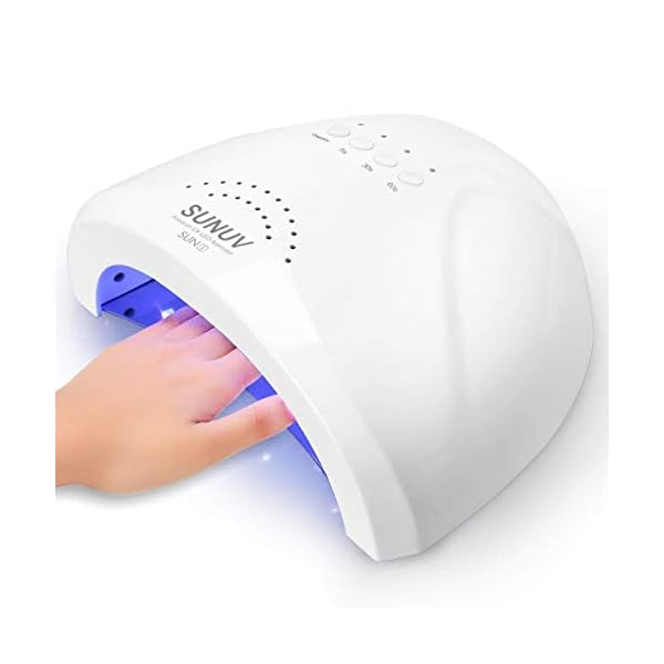 UV-LED-Nail-Lamp-SUNUV-Gel-Nail-Light-for-Nail-Polish-48W-UV-Dryer-with-3-Timers-SUNone UV LED Nail Lamp, SUNUV Gel Nail Light for Nail Polish 48W UV Dryer with 3 Timers SUNone