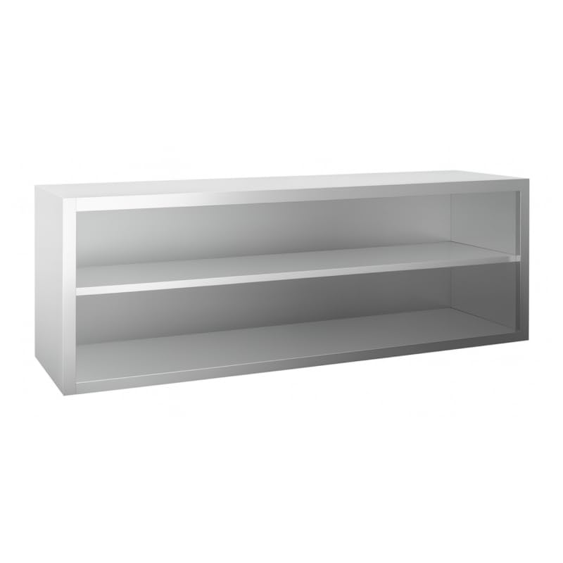 Générique Armadietto da parete in acciaio inox, 1400 x 400 x 600 mm, mensola da cucina professionale