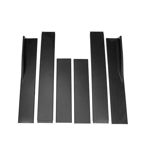 2.2m Carbon Fiber Look Universal Car Side Skirt Winglet Extensions Rocker Splitters Compatible For BMW F30 F80 F82 M4 F32 F36 E90 E92 F10(Carbon Look)