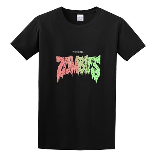 EDOYUN Men's Cotton Shirt Flatbush Zombies Button Closure Black L