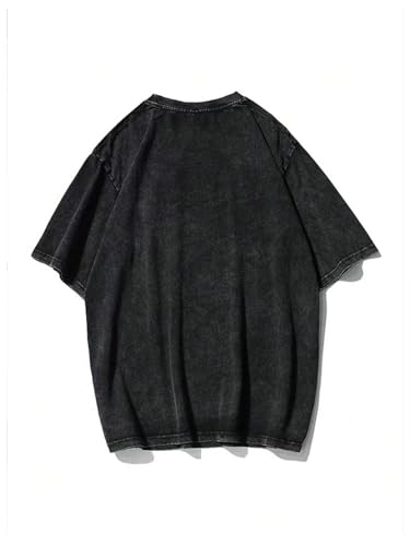 Verdusa Oversized Graphic Tshirts for Men Vintage Tees Drop Shoulder Short Sleeve Punk Washed Casual Tops2