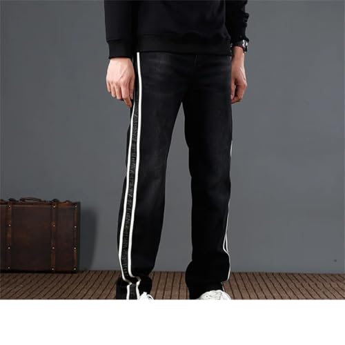 Men's Loose Straight Street American Sports Style Denim Pants3