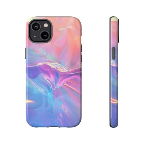 Coque iPhone 14 Plus holographique ultra résistante et brillante contre les rayures