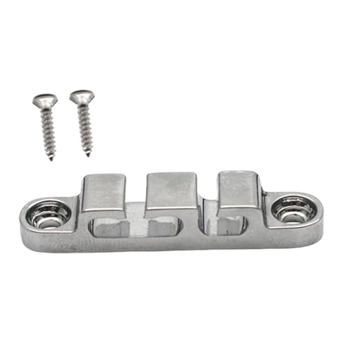 Oshhni ヘッドリテーナー、取り付けネジ付き、金属製、取り付け簡単、弦ガイド、ガイド溝付き、ギター、エレキベース用スペアパーツ, 4.4CM