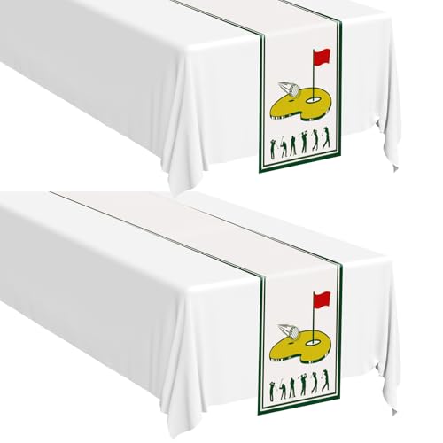 Windkream 2 Pack Golf Themed Party Table Runner 13 x 72 inches Golf Birthday Sports Party Table...