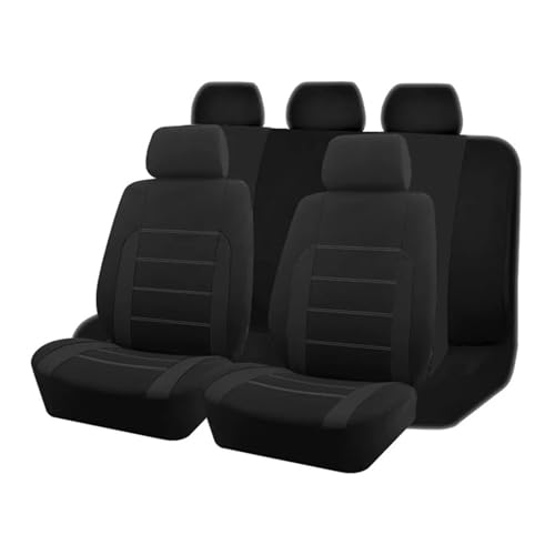 Housses de siège voiture universelles tissu noir protection auto 5 places pour camionnette et SUV