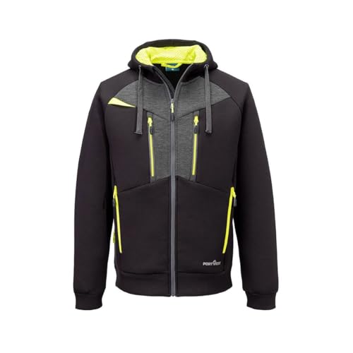 Sweat à capuche zippé DX4 noir isolé avec poches zippées XL