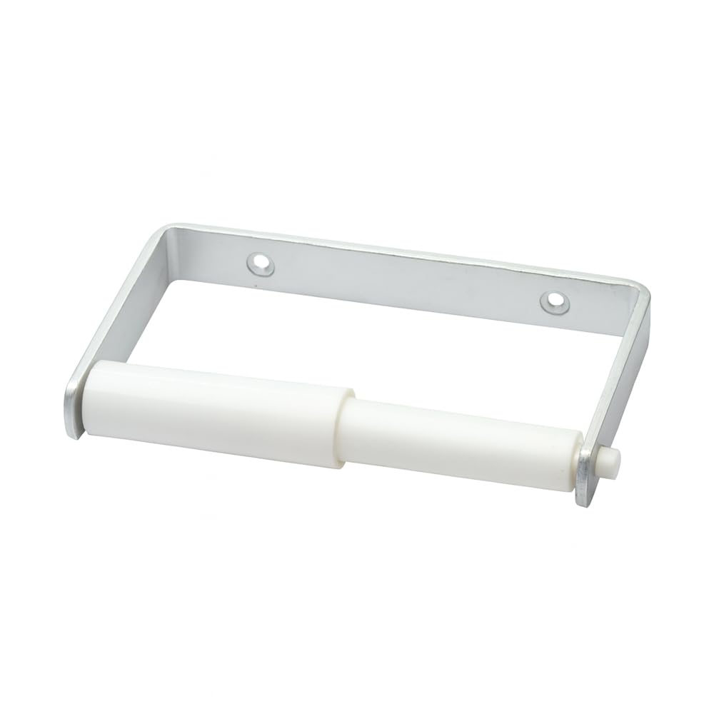 Merriway BH02037 Toilet Paper Roll Holder Aluminium with White Roller Fitting