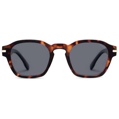 Image of SOJOS Vintage Retro Square Polarized Sunglasses Men Standard Fit Trendy Womens Sun Glasses SJ2382