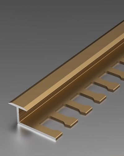 Tira de Umbral Tira de Transición de Piso de 1,27 Cm para Umbral de Puerta de 36 Pulgadas, Tira de Borde Divisor de Piso para Pisos Laminados, Tira de Borde de Puerta Plana de Aleación(Gold,H 0.72'/18