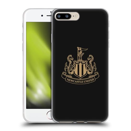 Image of Head Case Designs Officially Licensed Newcastle United Football Club Gold Crest Gel Case [Military Grade Protection] Compatible with Apple iPhone 7 Plus/iPhone 8 Plus and Compatible with MagSafe