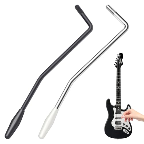 Guitar Tremolo Arm,2 Pcs Whammy Bar,Electric Guitar Parts,Thread Tremolo Arm,Guitar Tremolo Bar,Guitar Trem Bar,Guitar Vibrato Arm,Tremolo Stick for Electric Guitar Replacement White And Black