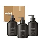 Method Gel Hand Soap, Vetiver + Amber, Reusable Black Aluminum Bottle, Biodegradable Formula, 12 oz (Pack of 3)