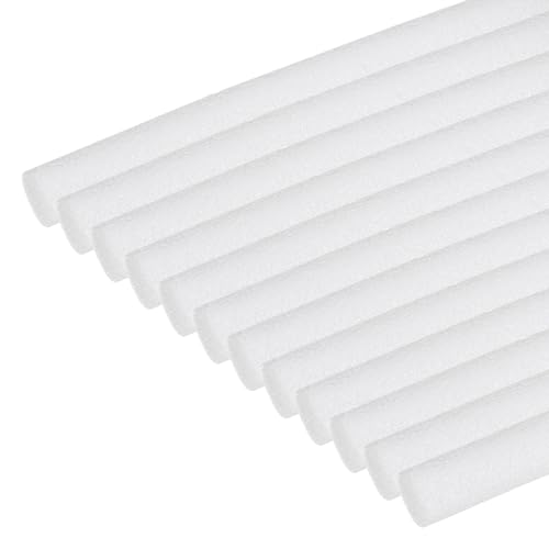 PATIKIL Backer Rod 1/2 in x 3.3 Ft, 12 Pcs Foam Rod Caulk Saver Expansion Joint Filler Rope Weather Strip Foam Noodle for Gaps Concrete Crack Filling DIY Craft (13mm Dia), White
