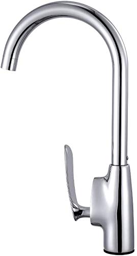 HZC WH138 - Grifo para cocina (acero inoxidable, giratorio 360°, giratorio) Cover