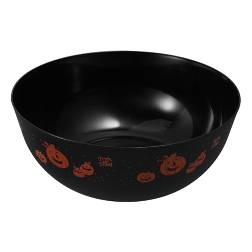 Cabilock Halloween Candy Bowl Halloween Plastic Trick Treat Candy Bowl Halloween Party Plastic Serving Bowl Tableware Halloween Candy Holder Black