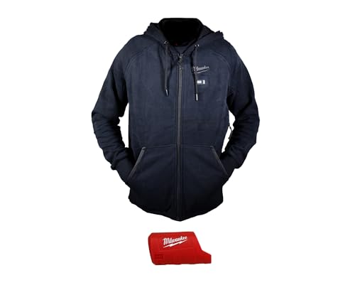 Milwaukee Hoodie M12 12V Lithium-Ion Heated Jacket Front and Back Heat Zones - Battery Not Included (Large, Black)