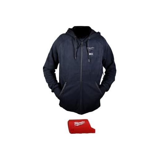 Milwaukee Hoodie M12 12V Lithium-Ion Heated Jacket Front and Back Heat Zones - Battery Not Included (Large, Black)