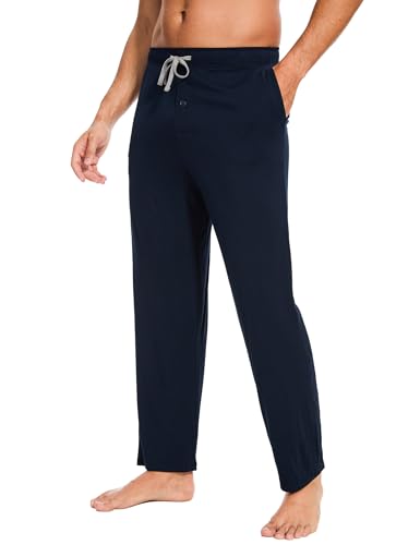 GYS Bamboo Viscose Mens Pajama Pants Soft Comfy Drawstring Sleep Lounge Bottoms with Pockets