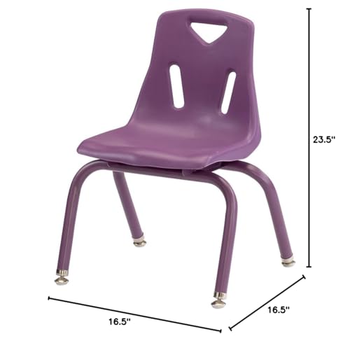 Image of Jonti-Craft Berries 8124JC1004 Stacking Chair with Powder-Coated Legs, 14 inch Height, Purple