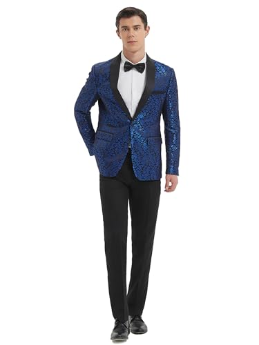 Mens Slim Fit Suit Jacket Tuxedo Blazer Flap Pockets Jacquard Shawl Lapel Shirt Bow Tie Prom Wedding Business Dinner4